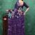 Floral poly georgette bandhani saree
