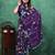 Floral poly georgette bandhani saree