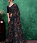 Ombre poly georgette bandhani saree