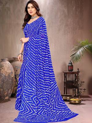 Leheriya poly georgette leheriya saree 1