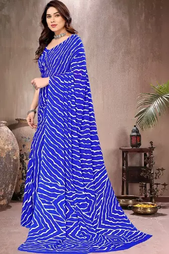 Leheriya poly georgette leheriya saree