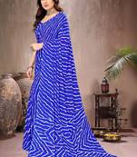 Leheriya poly georgette leheriya saree