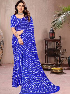 Leheriya poly georgette leheriya saree 4