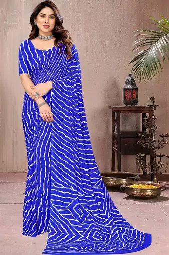 Leheriya poly georgette leheriya saree