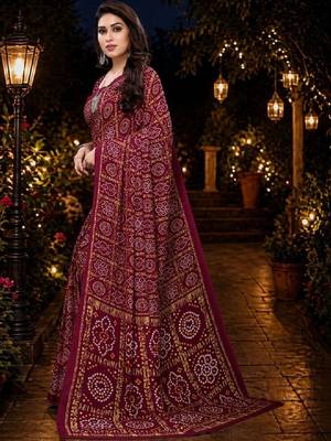 Bandhani poly georgette leheriya saree 4