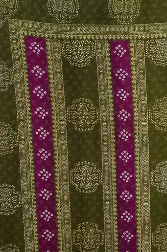 Bandhani pure chiffon fusion bandhani saree
