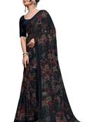 Ombre poly georgette bandhani saree