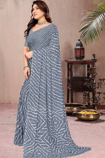 Leheriya poly georgette leheriya saree