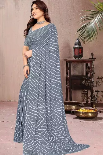 Leheriya poly georgette leheriya saree