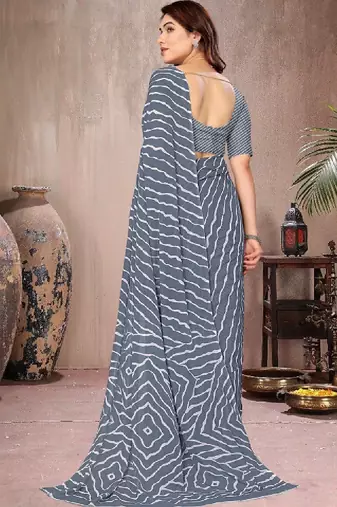 Leheriya poly georgette leheriya saree