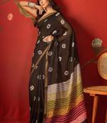 Bandhani zari silk cotton designer bandhani saree