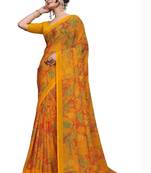 Ombre poly georgette bandhani saree