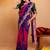 Bandhani embroidered pure georgette fusion bandhani saree