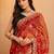 Bandhani embroidered pure georgette fusion bandhani saree
