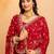 Bandhani embroidered pure georgette fusion bandhani saree