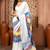 Striped pure cotton bandhani saree