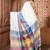 Striped pure cotton bandhani saree