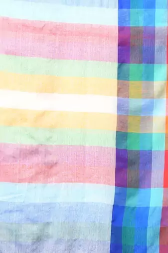 Striped pure cotton bandhani saree