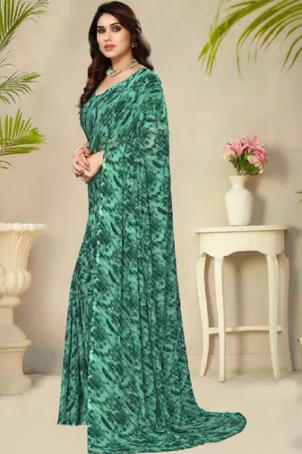 Poly georgette leheriya saree