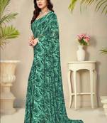 Poly georgette leheriya saree