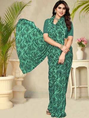 Poly georgette leheriya saree 4