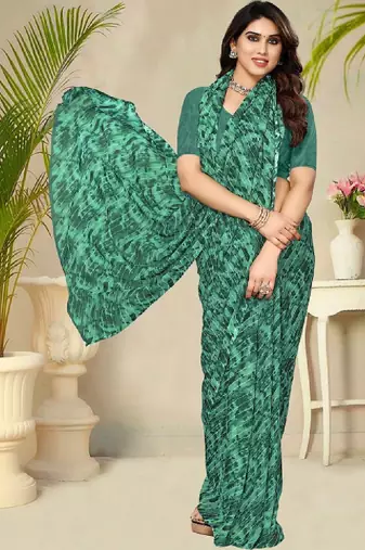 Poly georgette leheriya saree