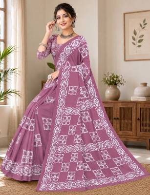 Pure cotton bandhani saree 1