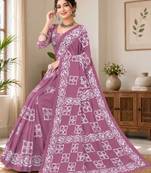 Pure cotton bandhani saree