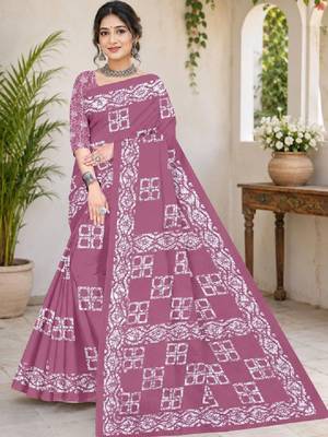 Pure cotton bandhani saree 2