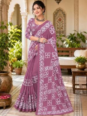 Pure cotton bandhani saree 3