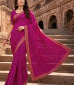 Bandhani zari poly georgette bandhani saree