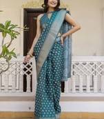 Bandhani zari art silk fusion bandhani saree
