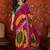 Tie and dye embroidered pure georgette fusion bandhani saree