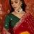 Bandhani embroidered pure georgette fusion bandhani saree