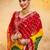 Bandhani embroidered pure georgette fusion bandhani saree