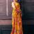 Pure chiffon fusion leheriya saree