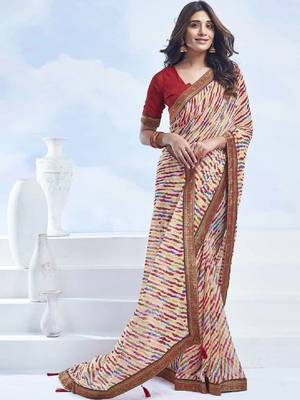 Leheriya pure chiffon fusion leheriya saree 3