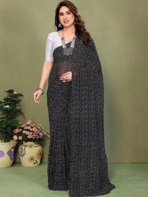 Bandhani pure georgette fusion bandhani saree 1