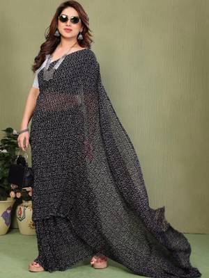 Bandhani pure georgette fusion bandhani saree 3
