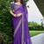 Floral embroidered pure georgette fusion bandhani saree