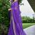 Floral embroidered pure georgette fusion bandhani saree