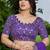 Floral embroidered pure georgette fusion bandhani saree