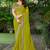 Floral embroidered pure georgette fusion bandhani saree