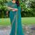 Floral pure georgette fusion bandhani saree