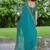 Floral pure georgette fusion bandhani saree