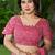 Floral embroidered pure georgette fusion bandhani saree