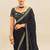 Bandhani embroidered pure georgette fusion bandhani saree