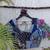 Blue authentic ajrakh patchwork cotton blouse