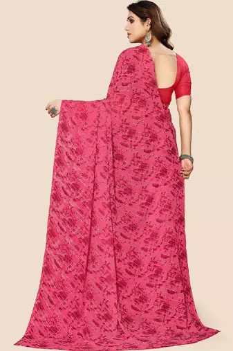 Leheriya poly georgette leheriya saree