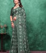 Bandhani poly georgette bandhani saree